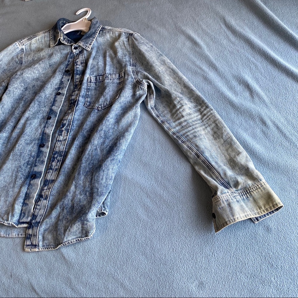 Blue Distressed Denim Jacket - Picture 3 of 7